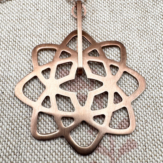 Azendi rose vermeil necklace with geometric pendant