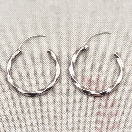 Twisted hoop earrings