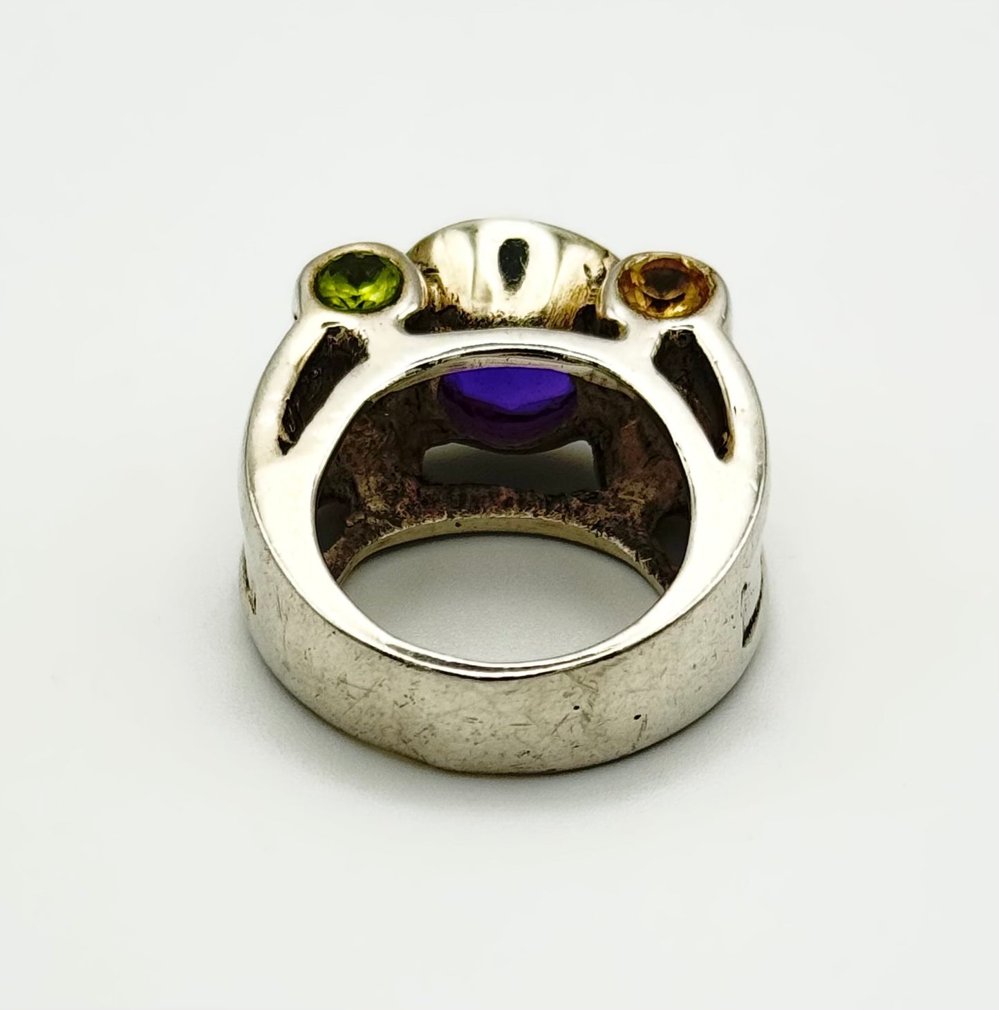 Chunky multi-stone ring, size O/7