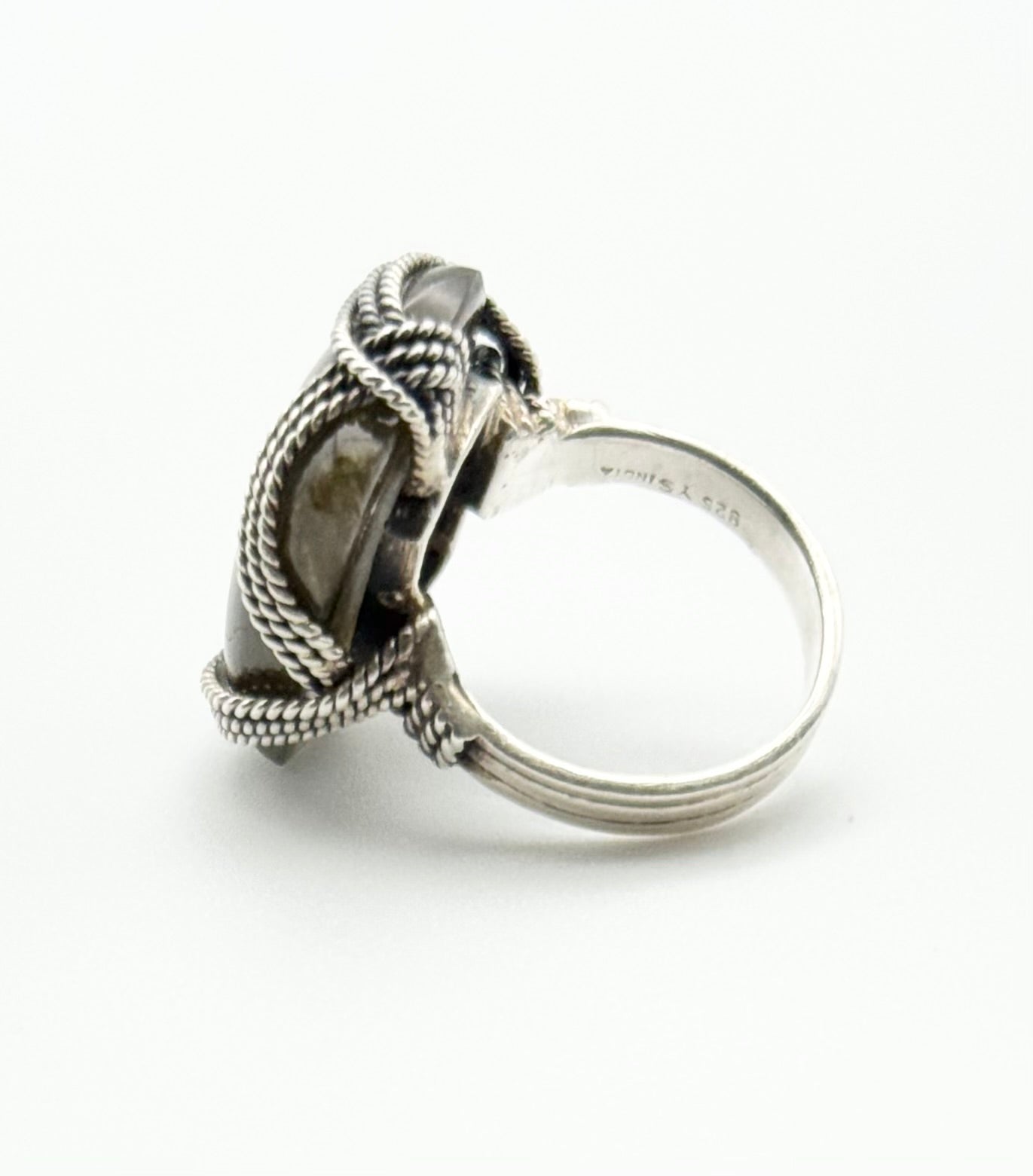 Iridescent labradorite ring, size O/7