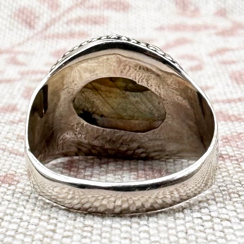 Labradorite ring, size M/6