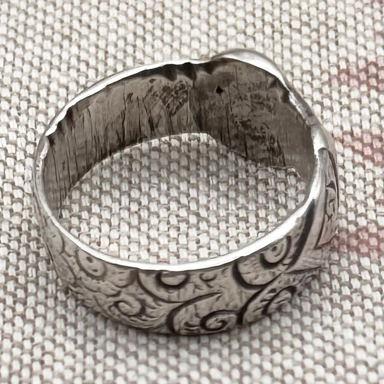 Antique Edwardian buckle ring – hallmarked Birmingham 1906, size T/9.5