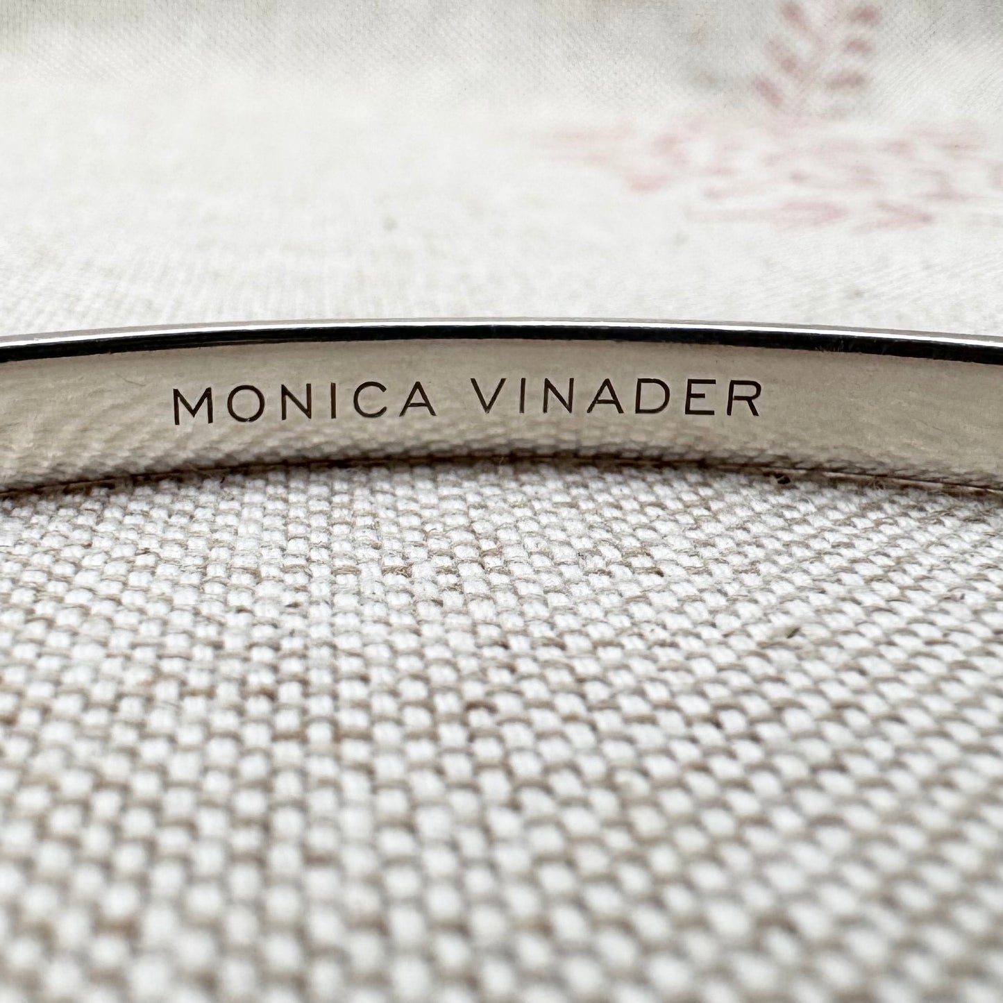 Monica Vinader bracelet with single diamond (lab-grown)