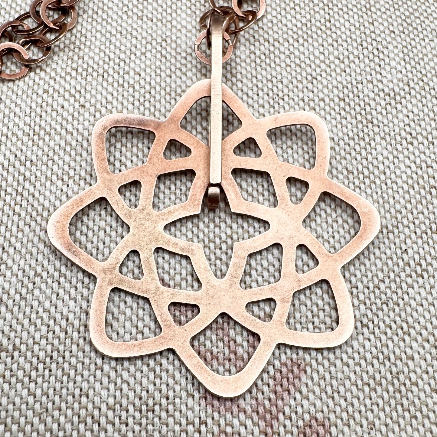 Azendi rose vermeil necklace with geometric pendant