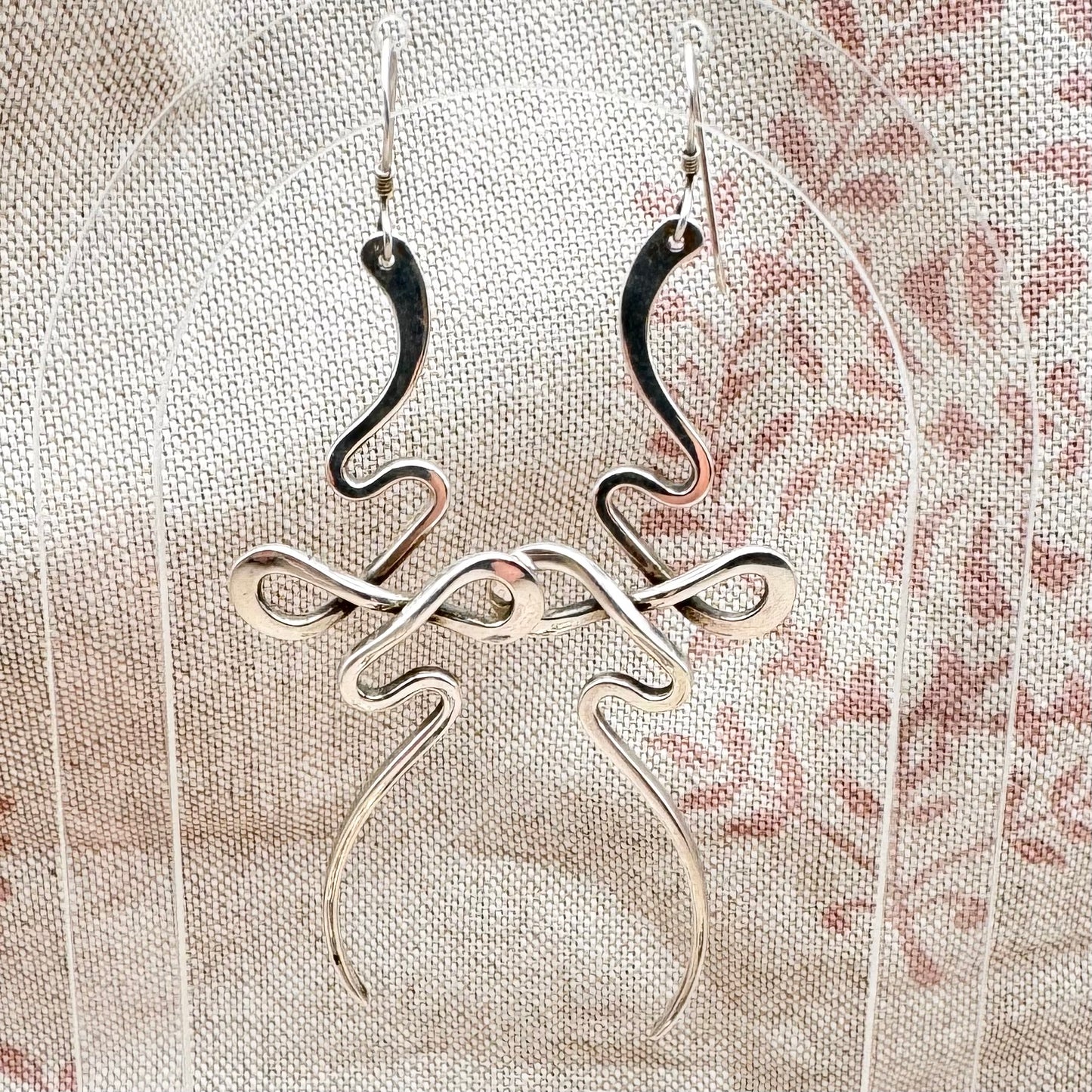Twisted snake drop earrings