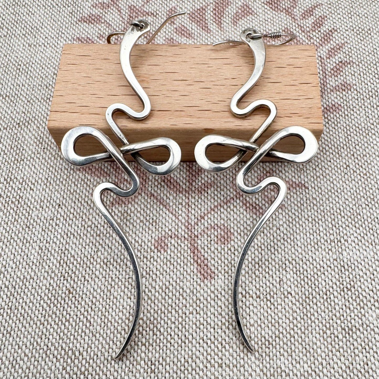 Twisted snake drop earrings