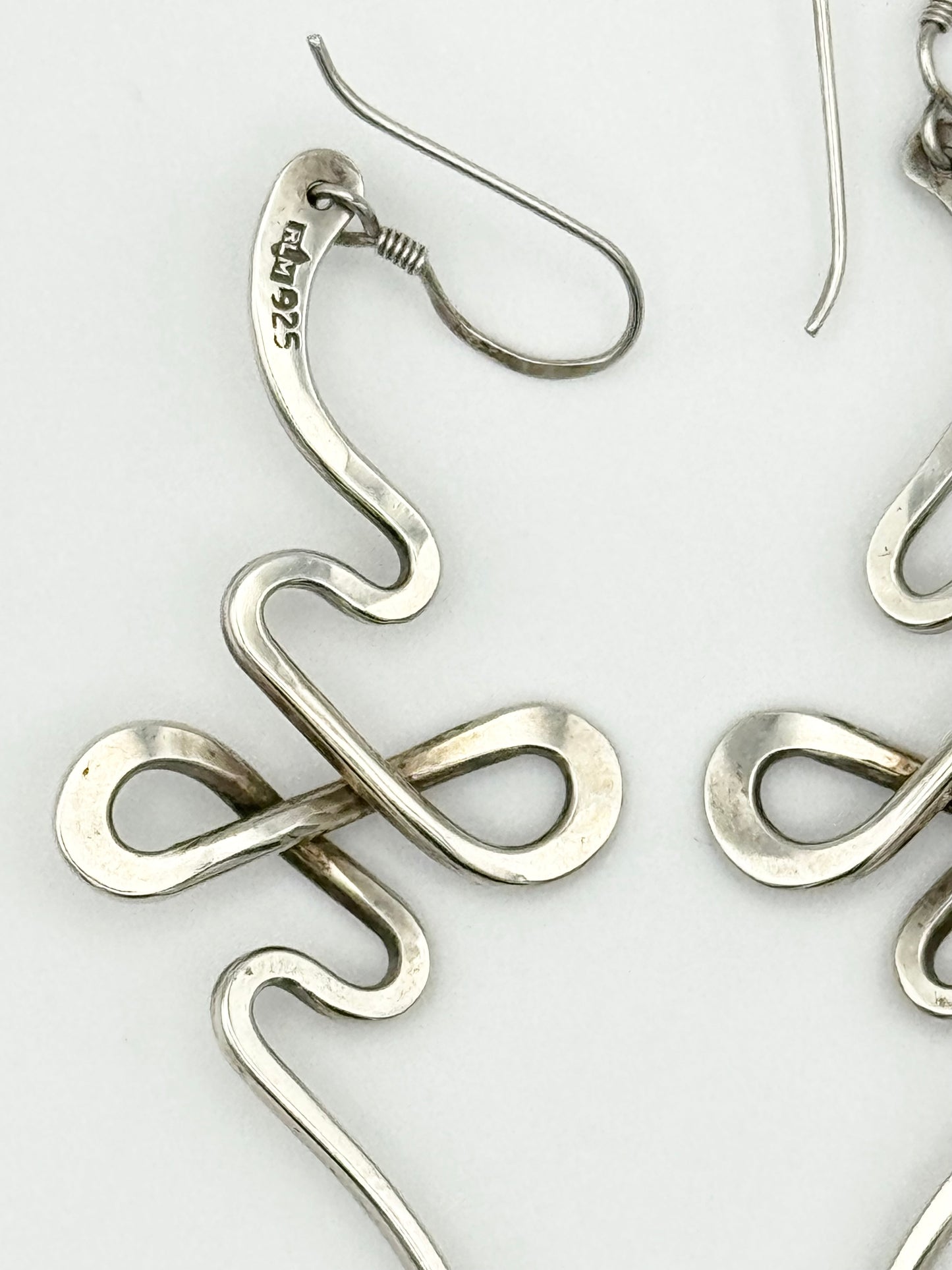 Twisted drop earrings
