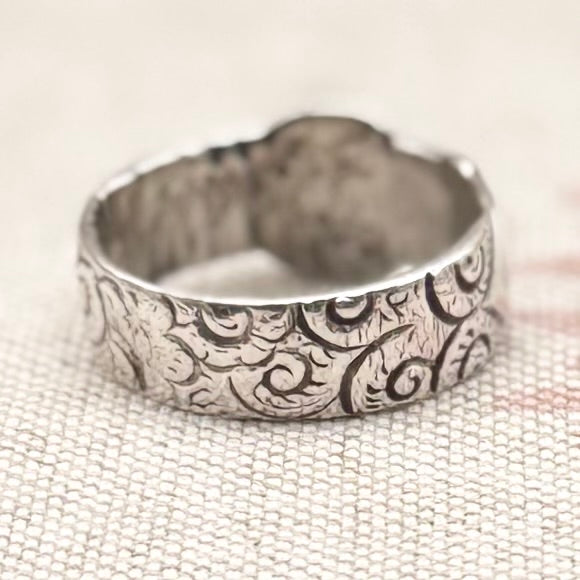 Antique Edwardian buckle ring – hallmarked Birmingham 1906, size T/9.5