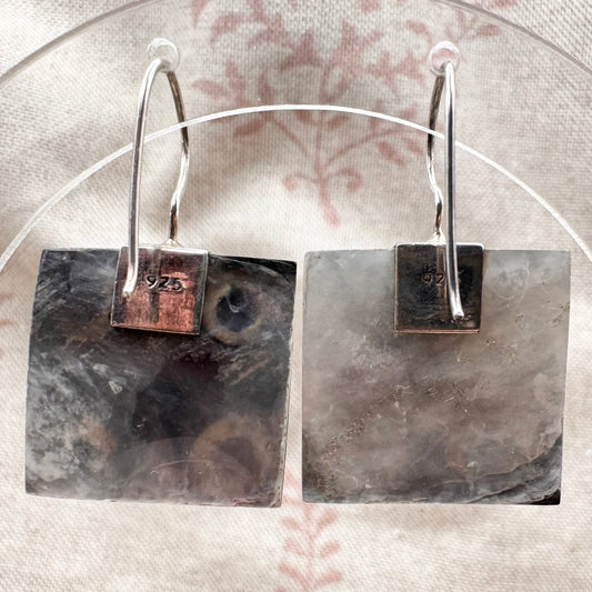 Funky square resin earrings
