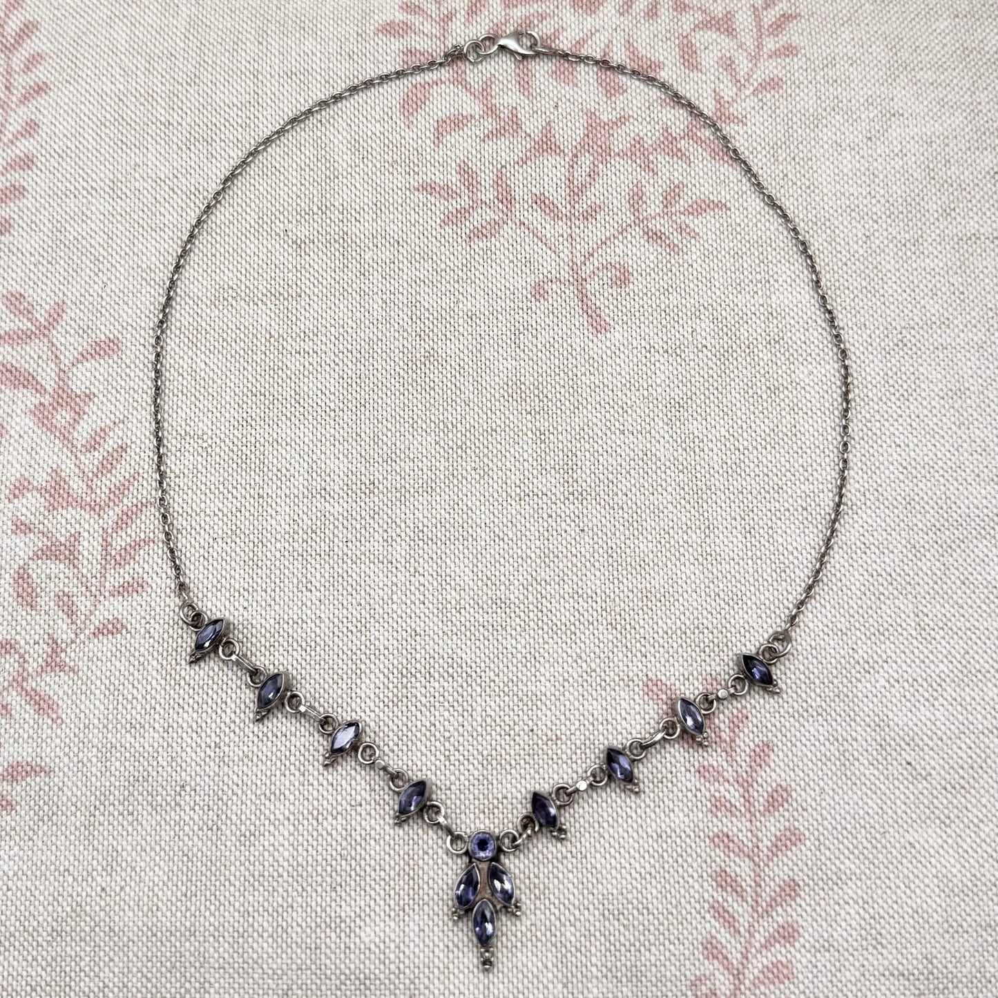 Marquise-cut iolite necklace