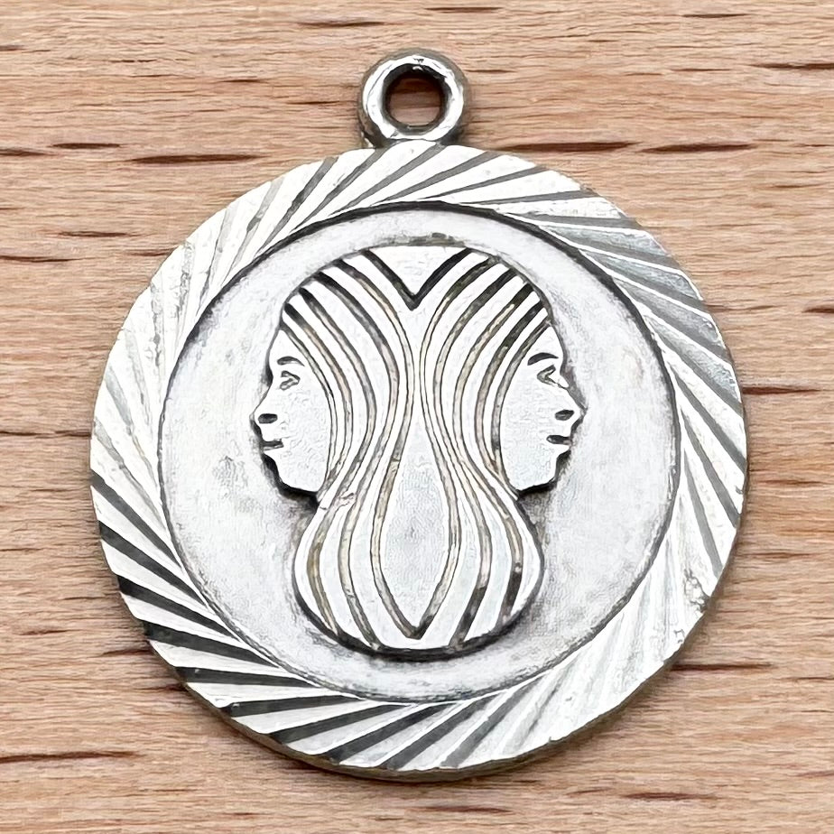 Gemini zodiac pendant or charm