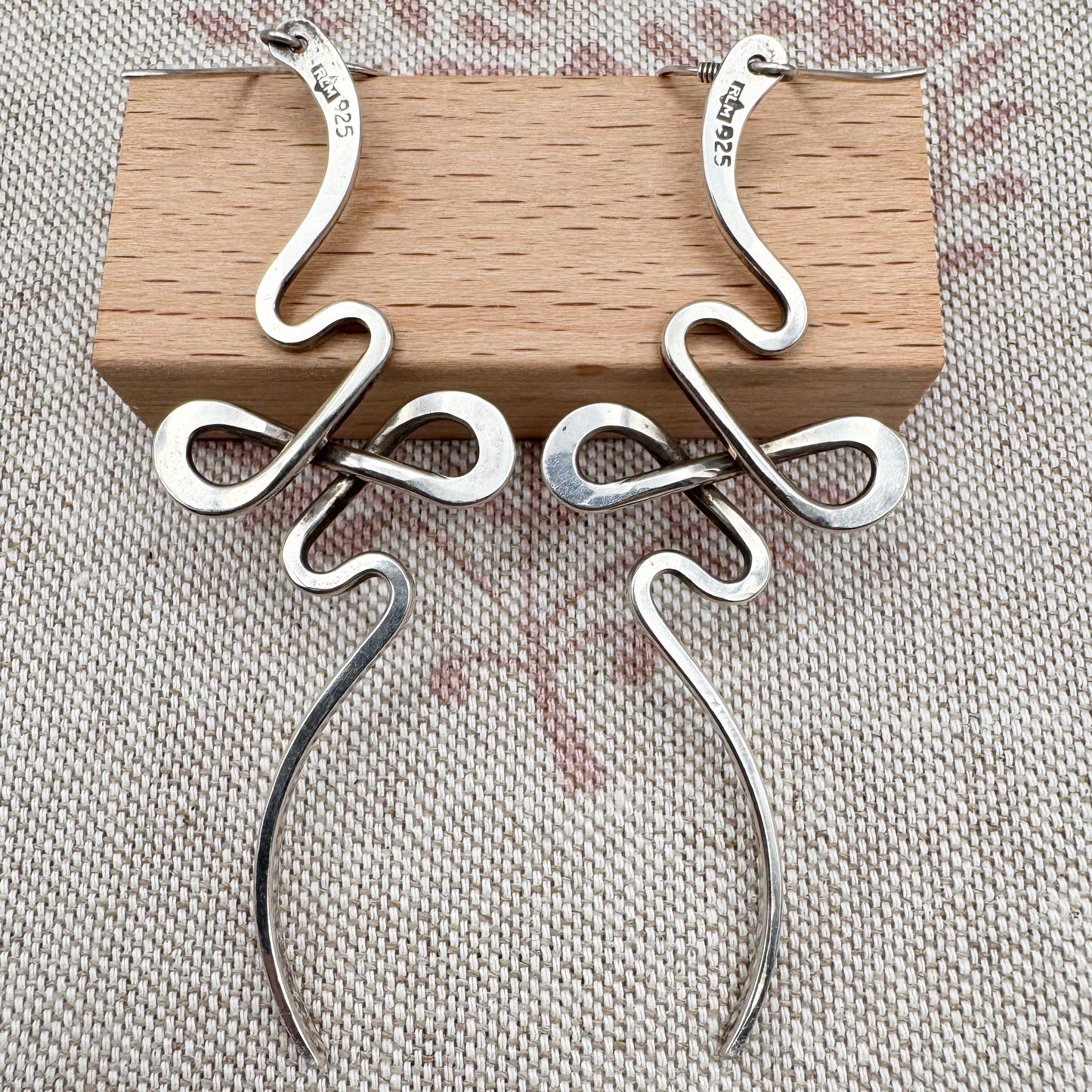 Twisted snake drop earrings