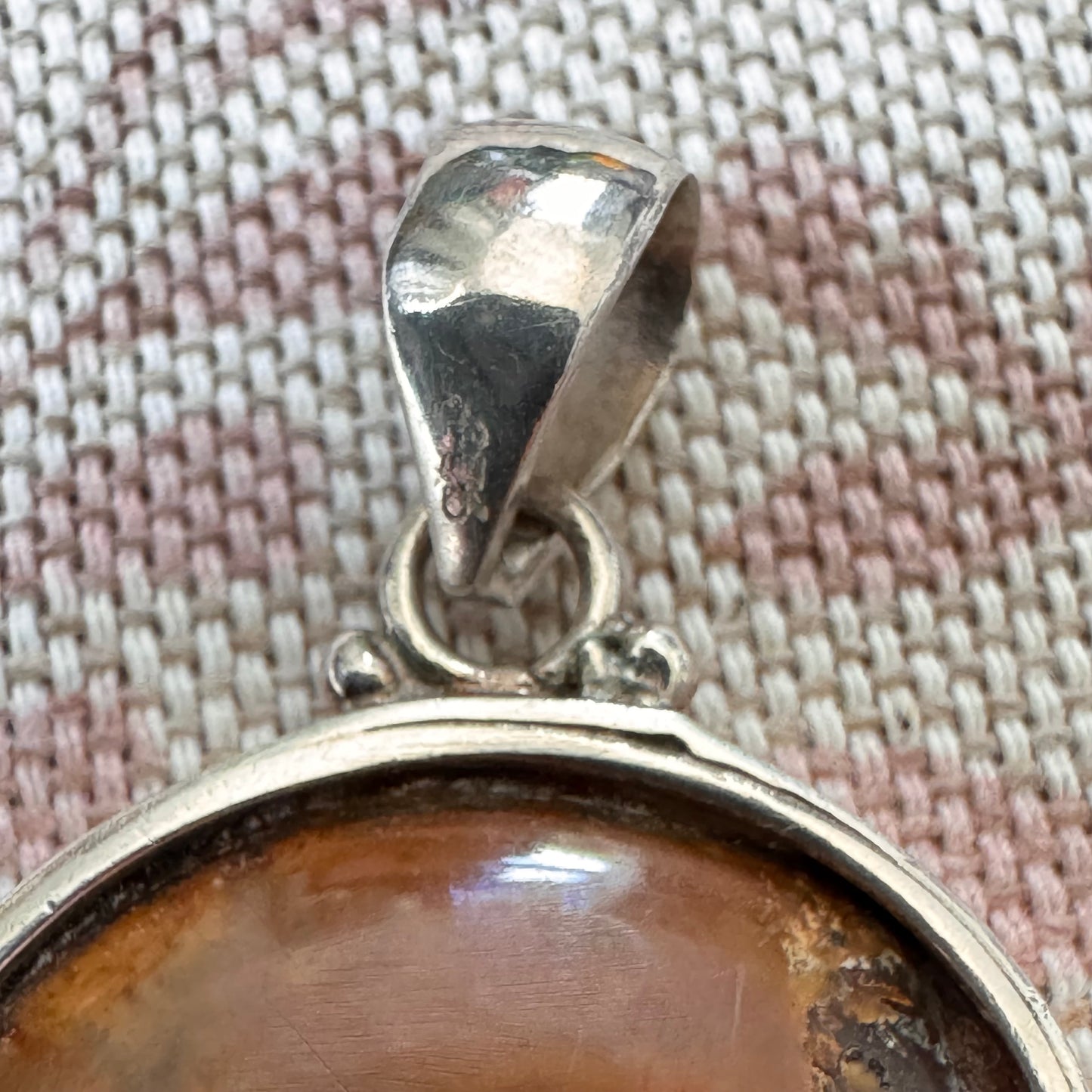 Ammonite fossil pendant