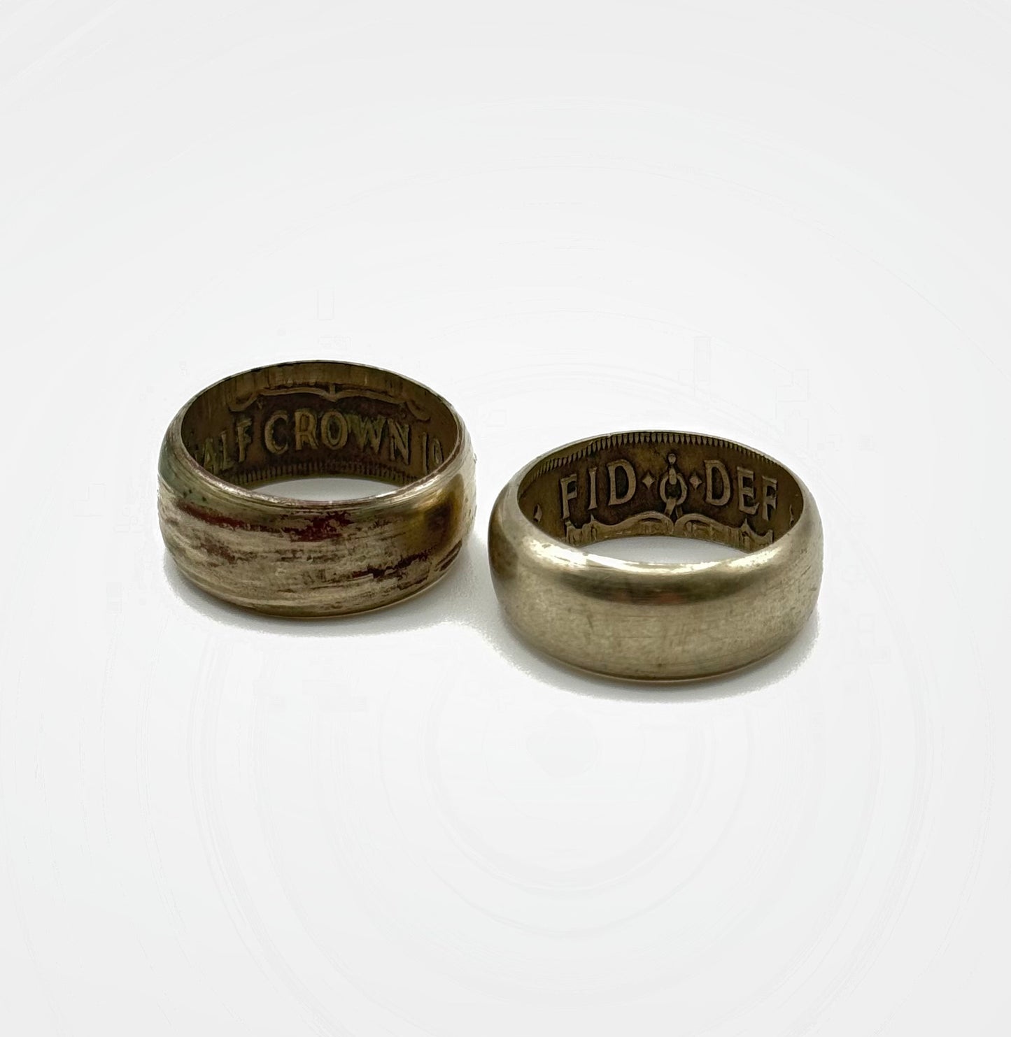 Half-crown rings, size N/6.5