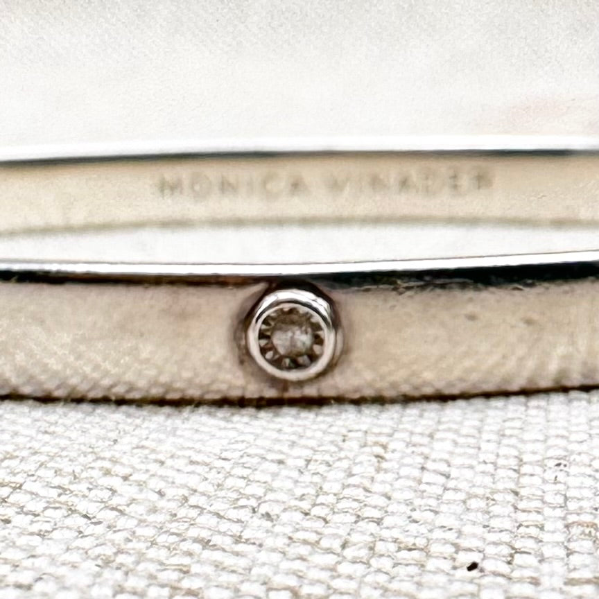 Monica Vinader bracelet with single diamond (lab-grown)
