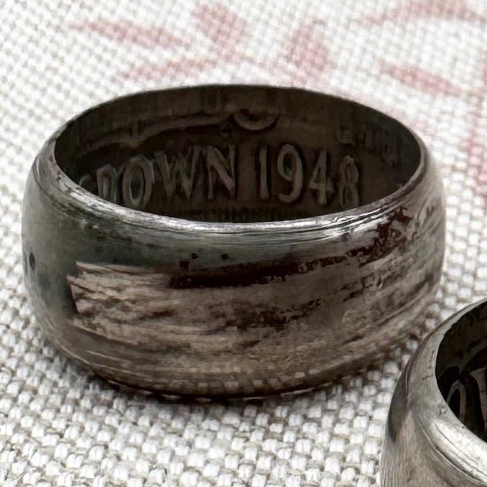 One half-crown coin ring – 1948 coin, size N (US 6.5)