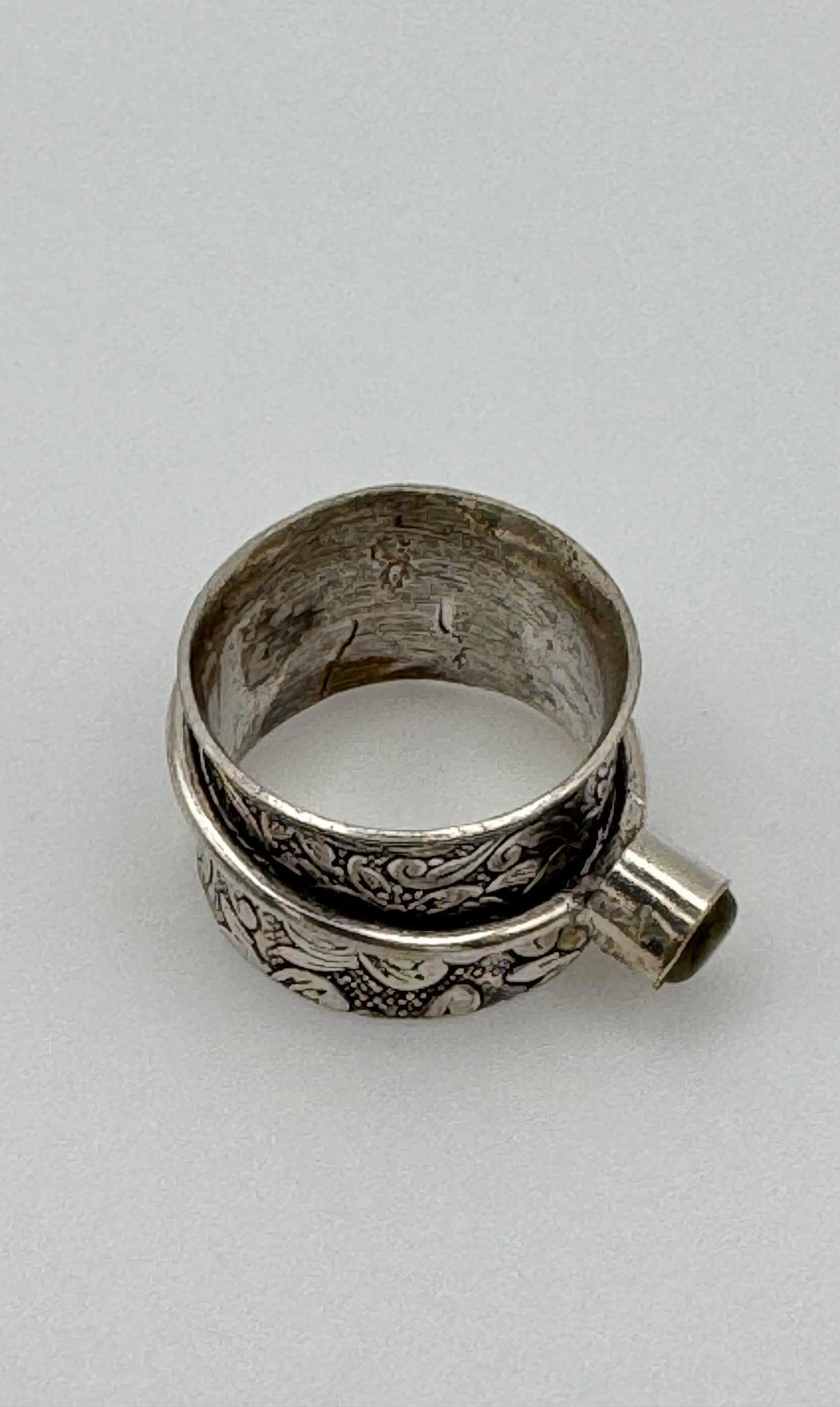 Floral spinner ring, size O/7