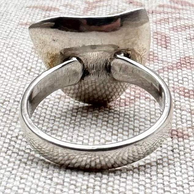Vintage silver turquoise ring, size N/6.5
