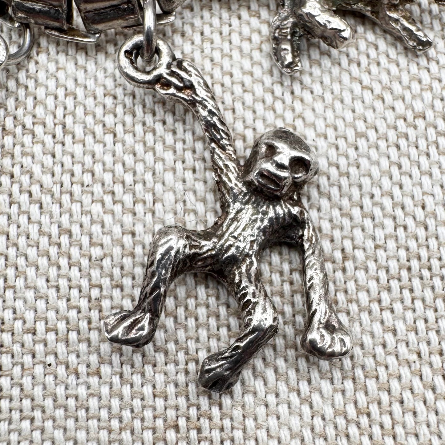 Vintage silver charm bracelet