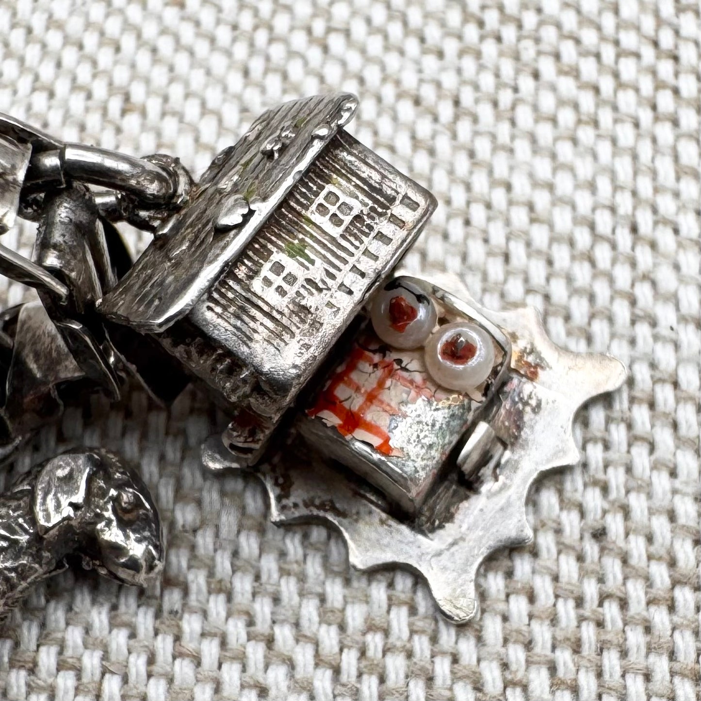 Vintage silver charm bracelet