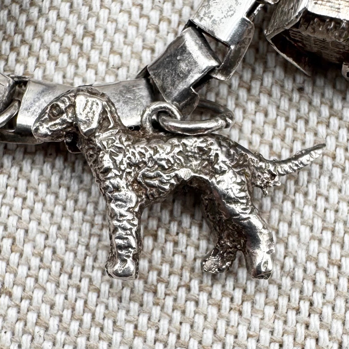 Vintage silver charm bracelet