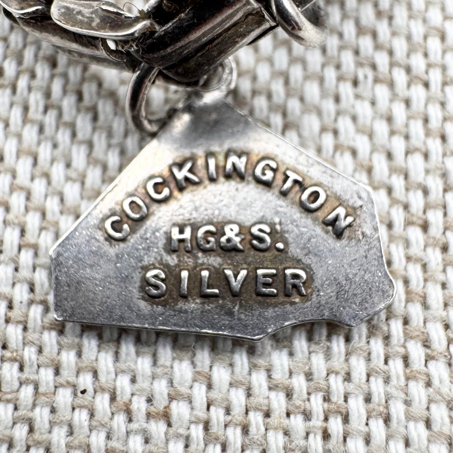 Vintage silver charm bracelet