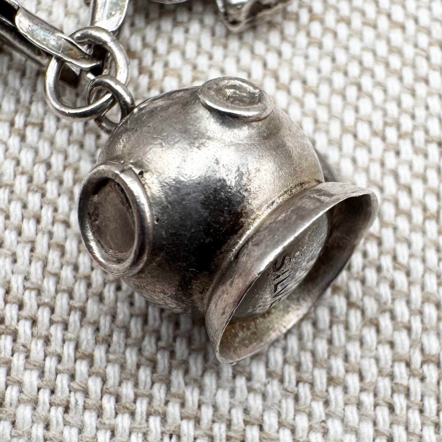 Vintage silver charm bracelet