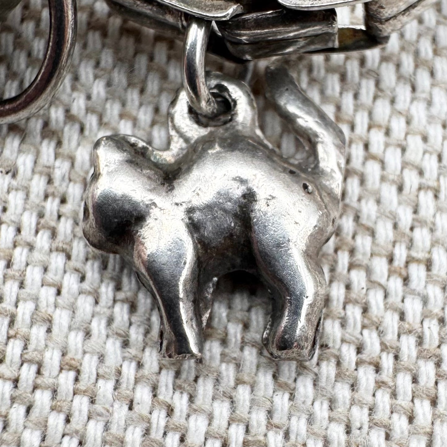 Vintage silver charm bracelet