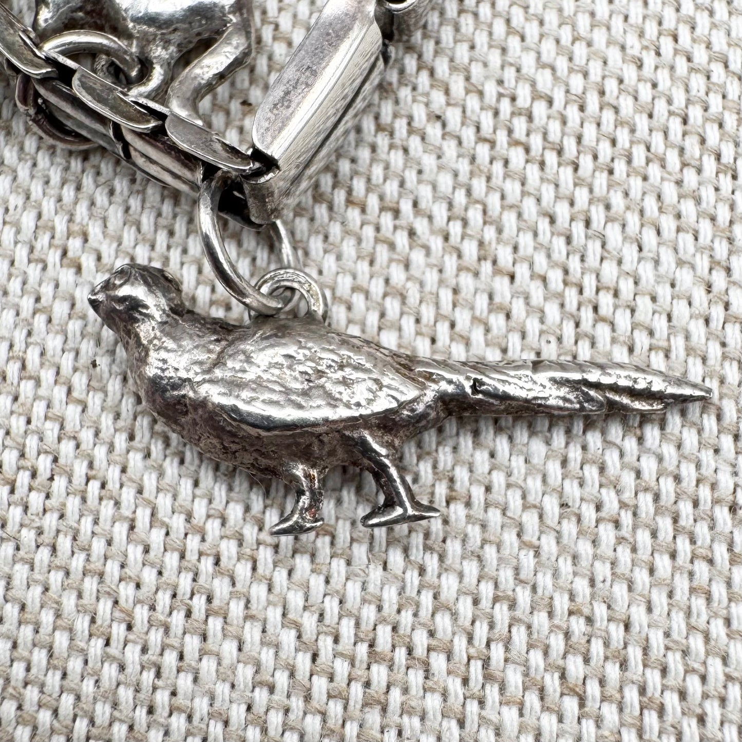 Vintage silver charm bracelet