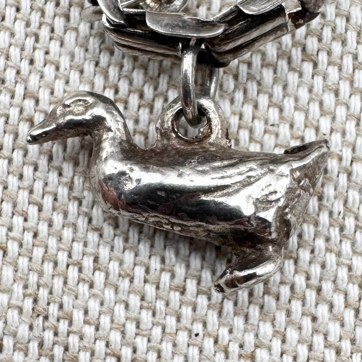 Vintage silver charm bracelet