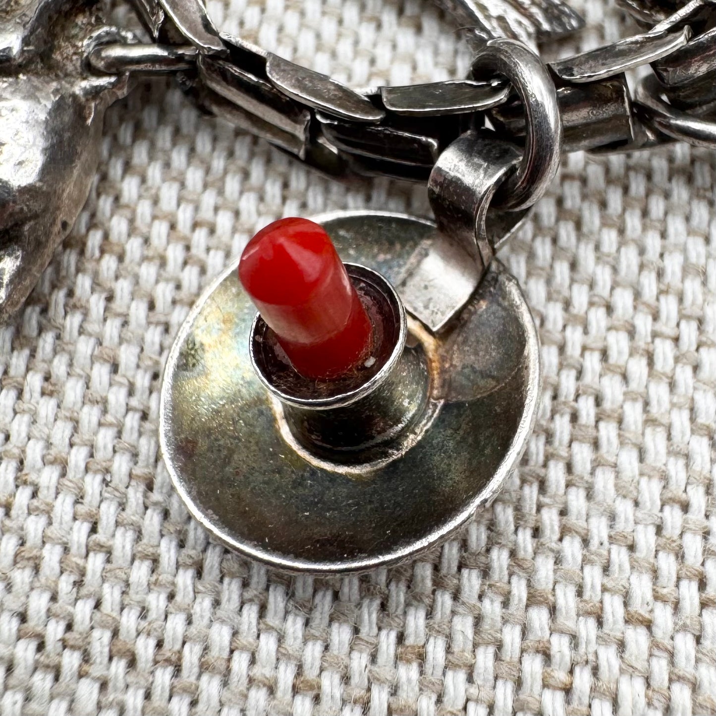 Vintage silver charm bracelet