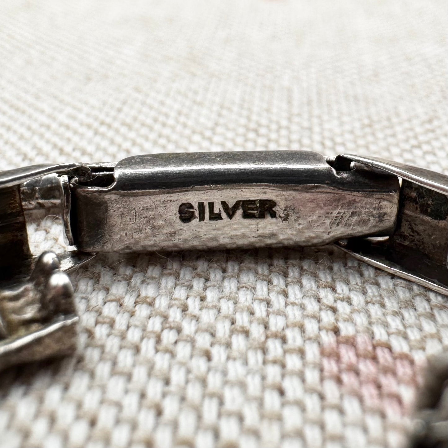 Vintage silver charm bracelet