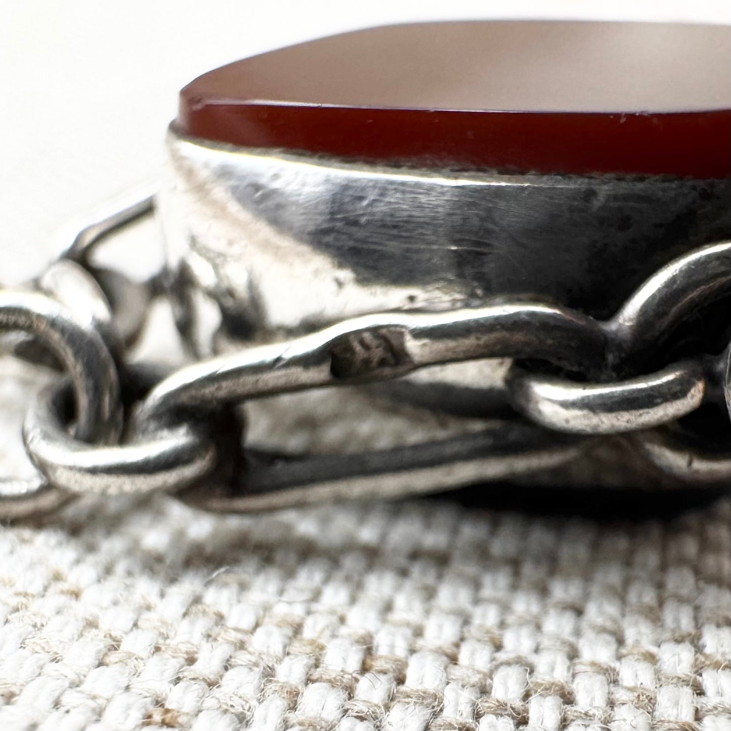 Victorian silver spinning fob pendant, hallmarked Chester 1895