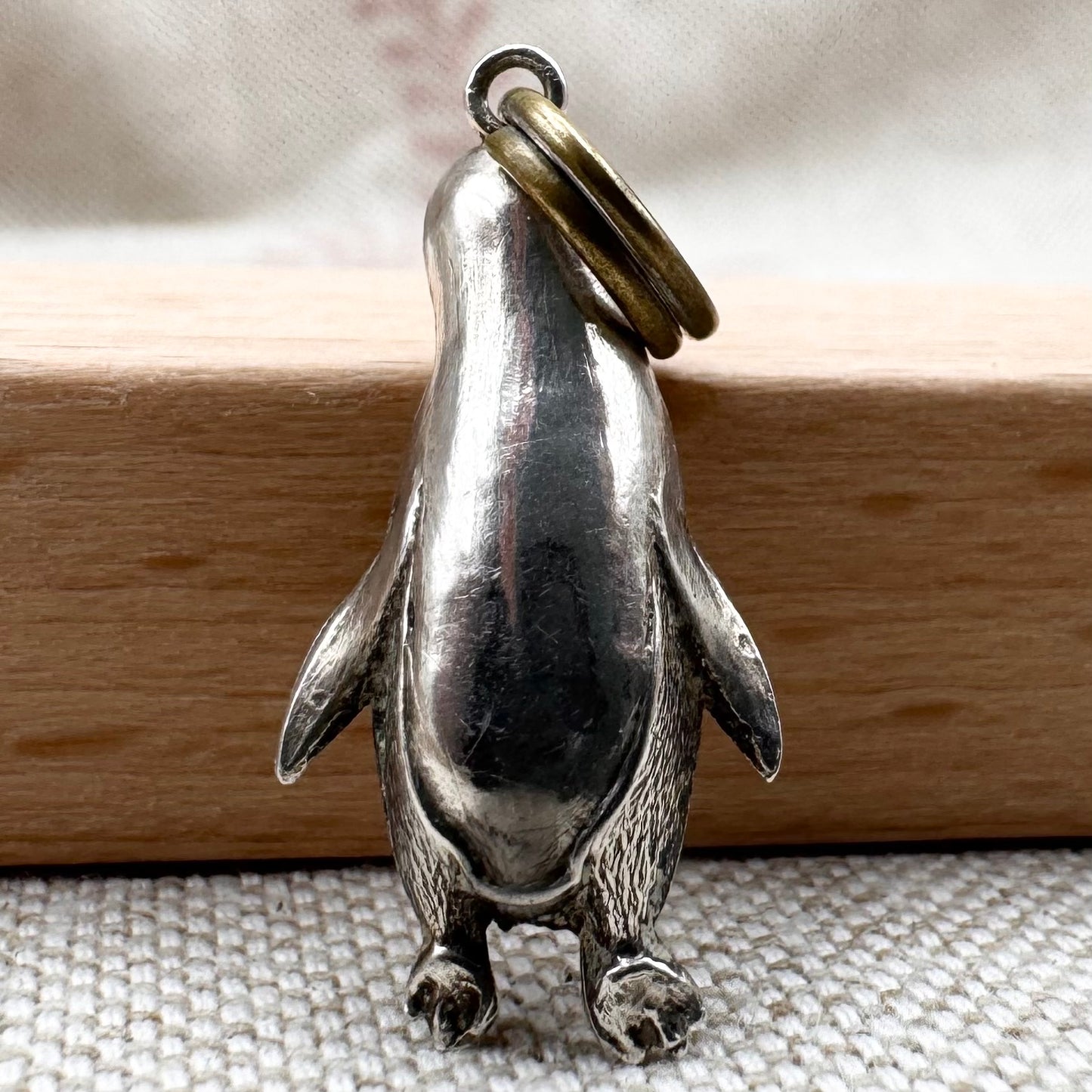 Silver penguin charm or pendant