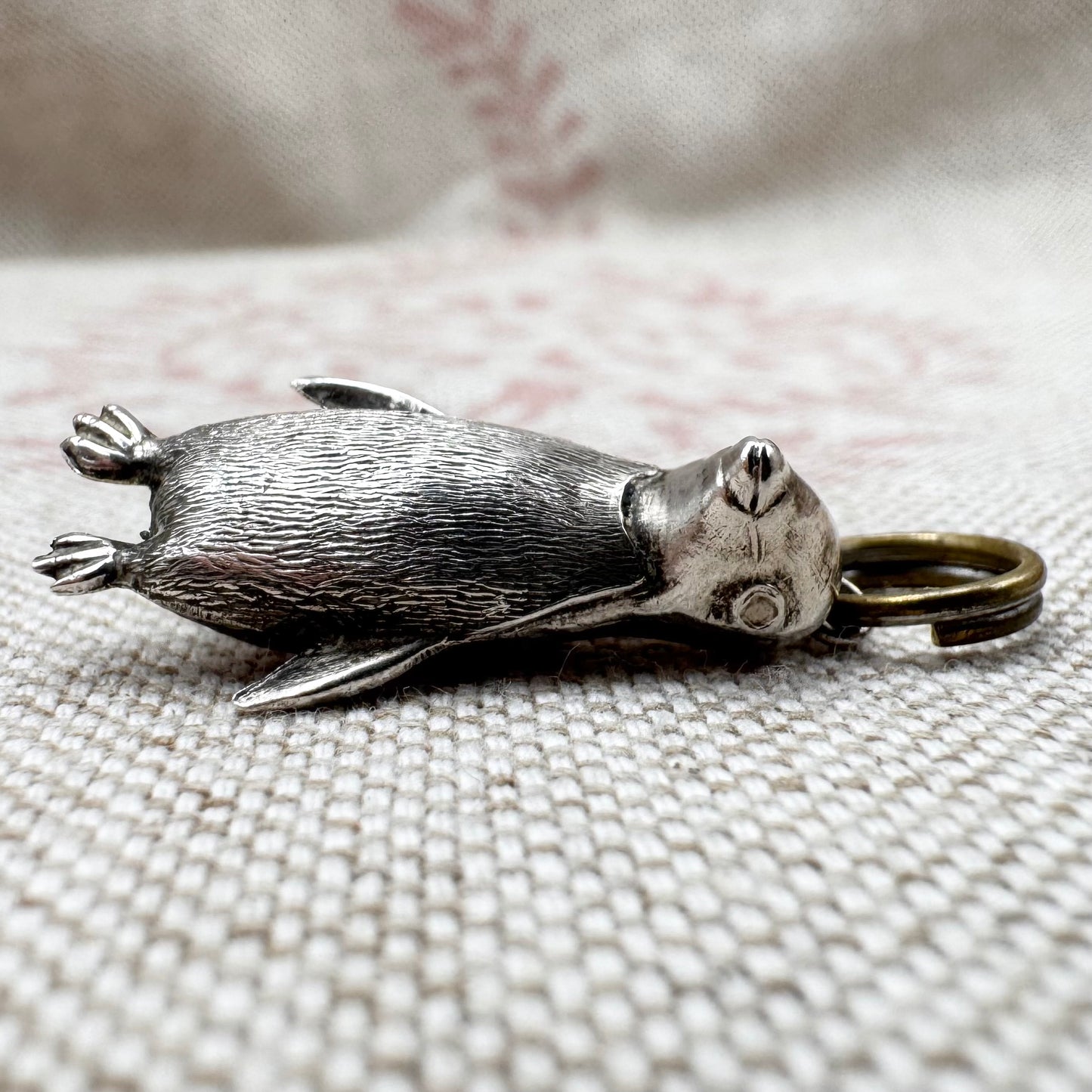 Silver penguin charm or pendant