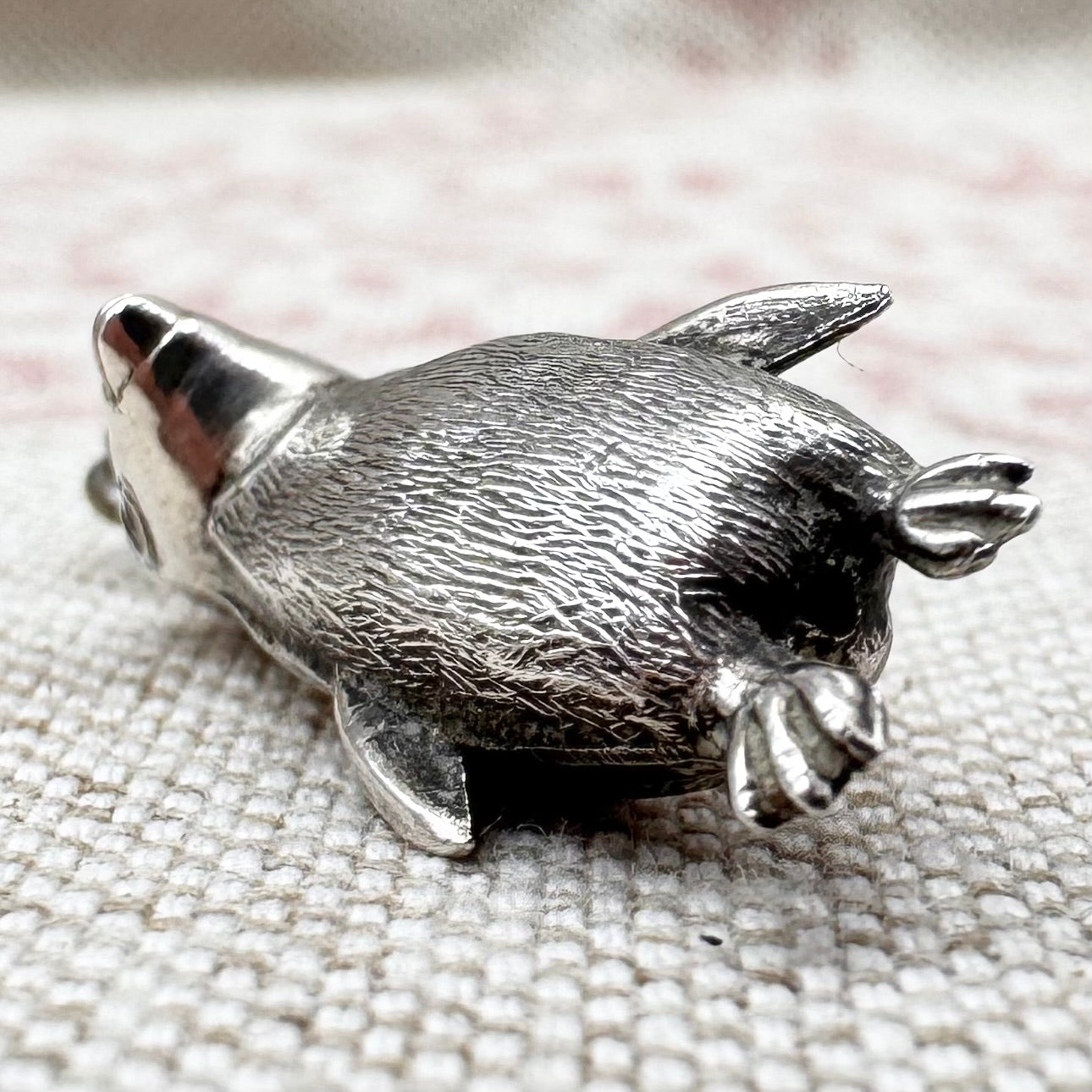 Silver penguin charm or pendant