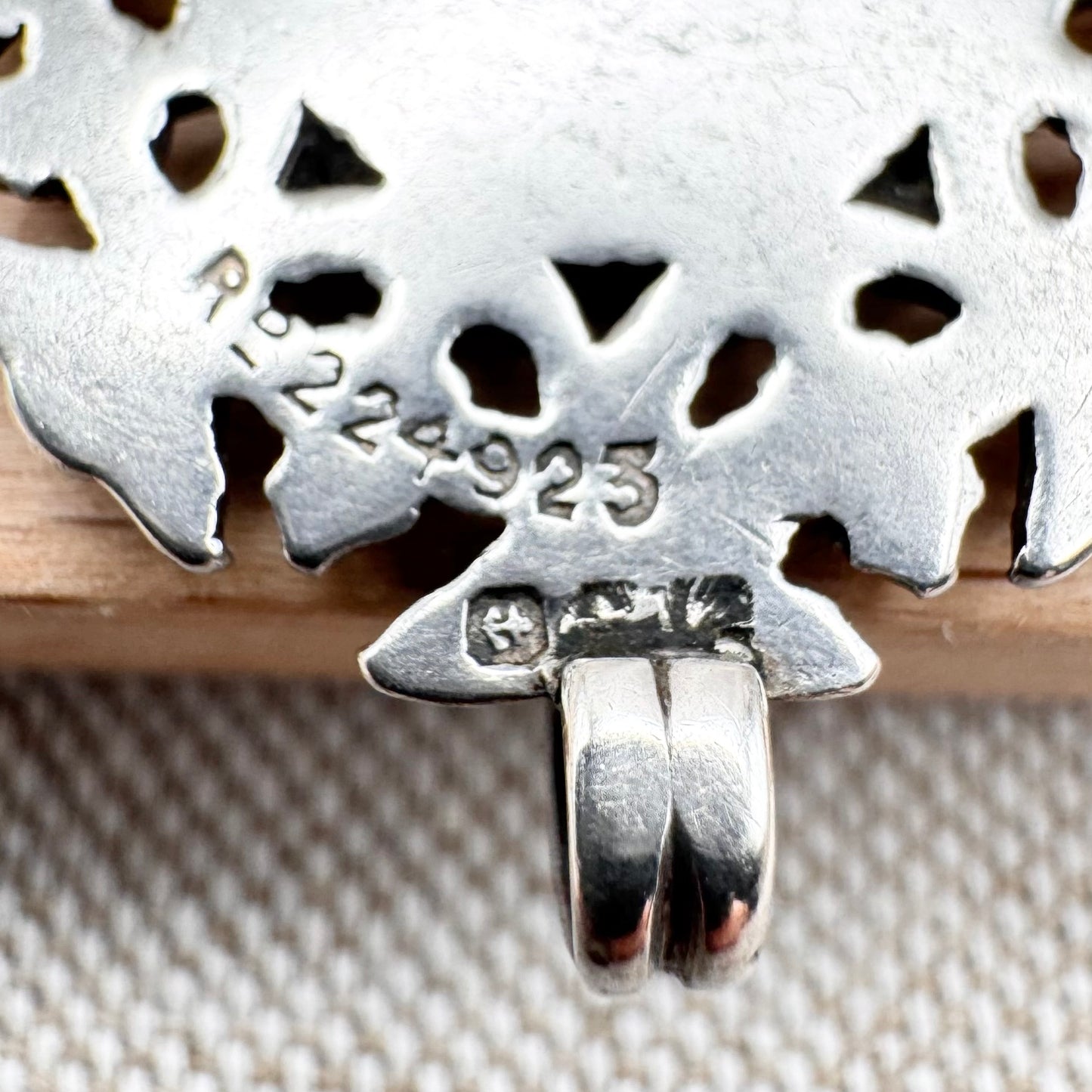 Antique silver & gilded pigeon fob medal, hallmarked for Birmingham, c.1894