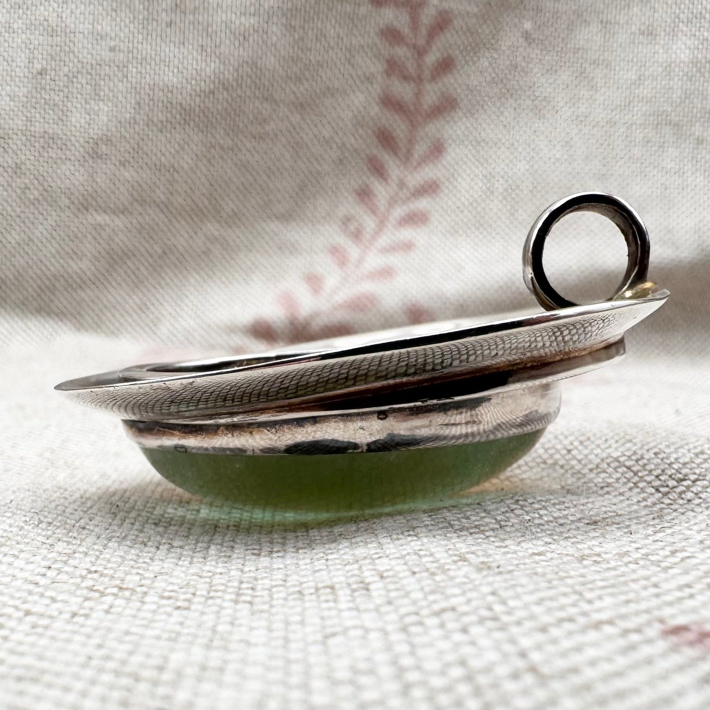 Vintage rainbow fluorite pendant