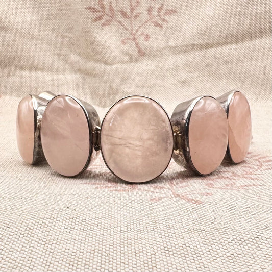 Handmade rose quartz bracelet