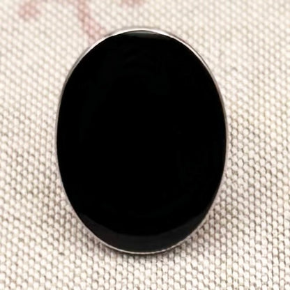 Obsidian ring, size M/6