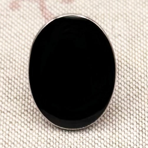Obsidian ring, size M/6