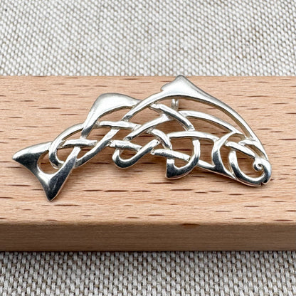 Silver Celtic “Salmon of Knowledge” pendant