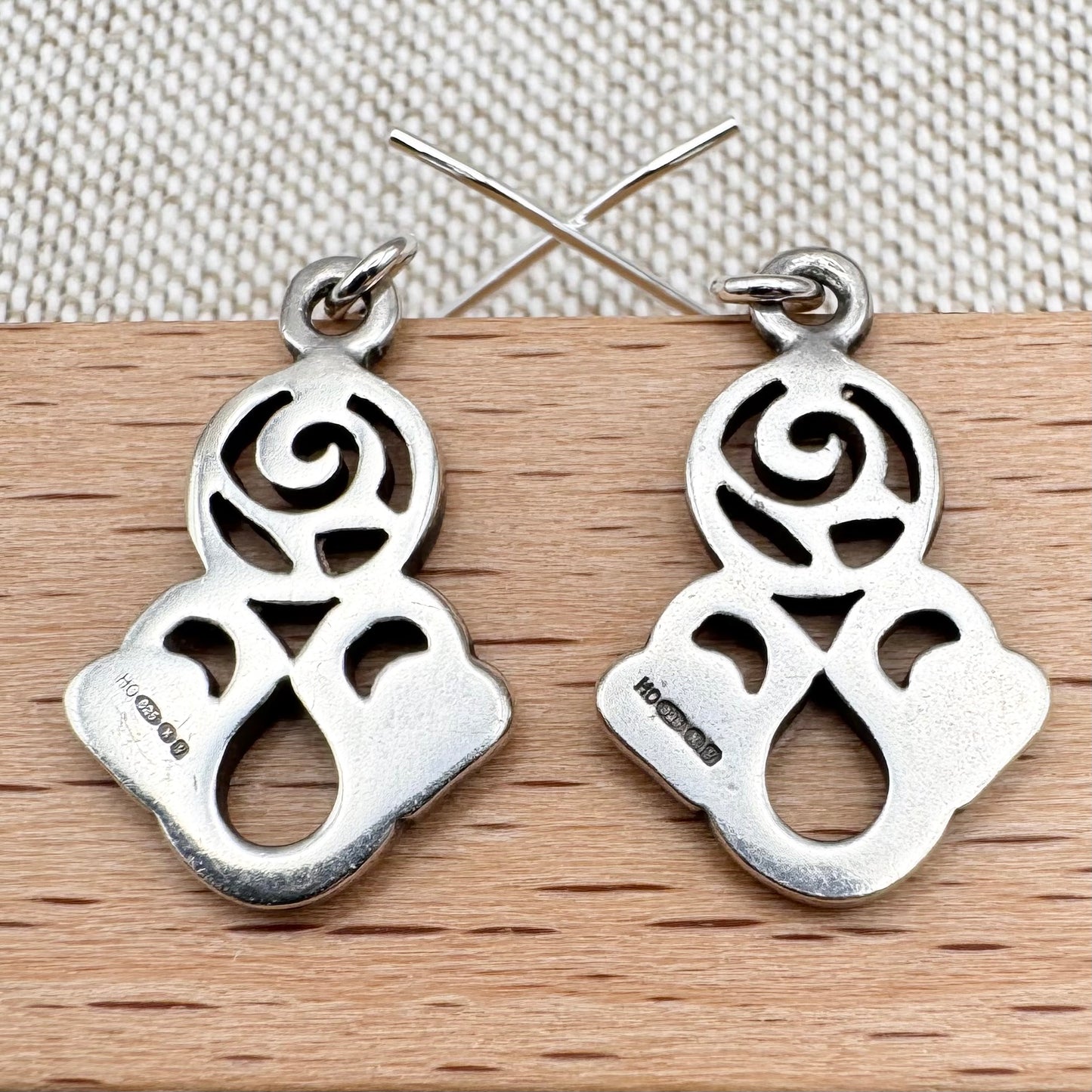 Mackintosh style earrings, Edinburgh import 1998