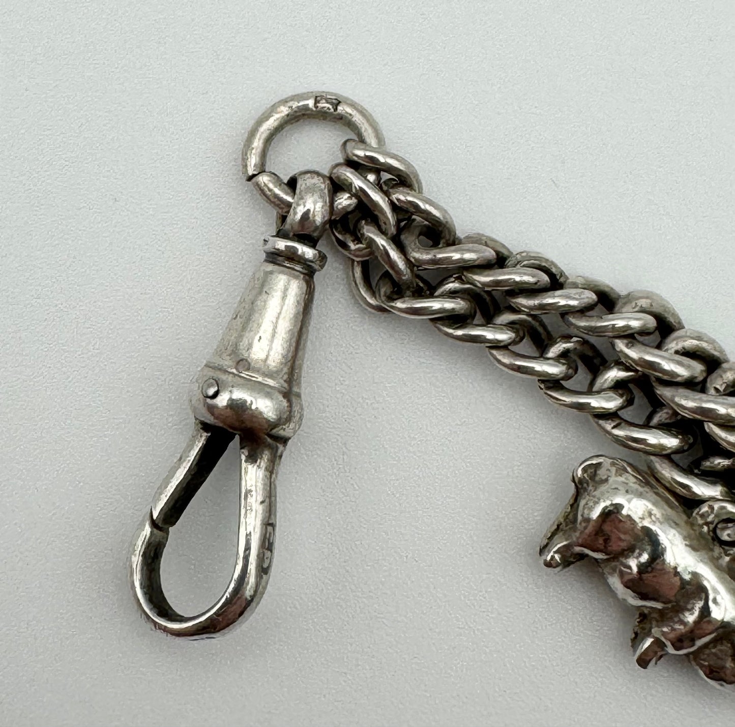 Antique charm bracelet, Chester 1907