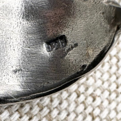 Leaf ring with pearl detail, size L/5.5