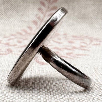 Obsidian ring, size M/6