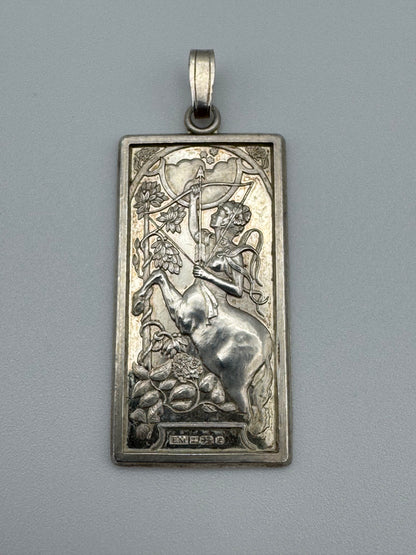 Art Nouveau zodiac-themed pendant, Birmingham 1979