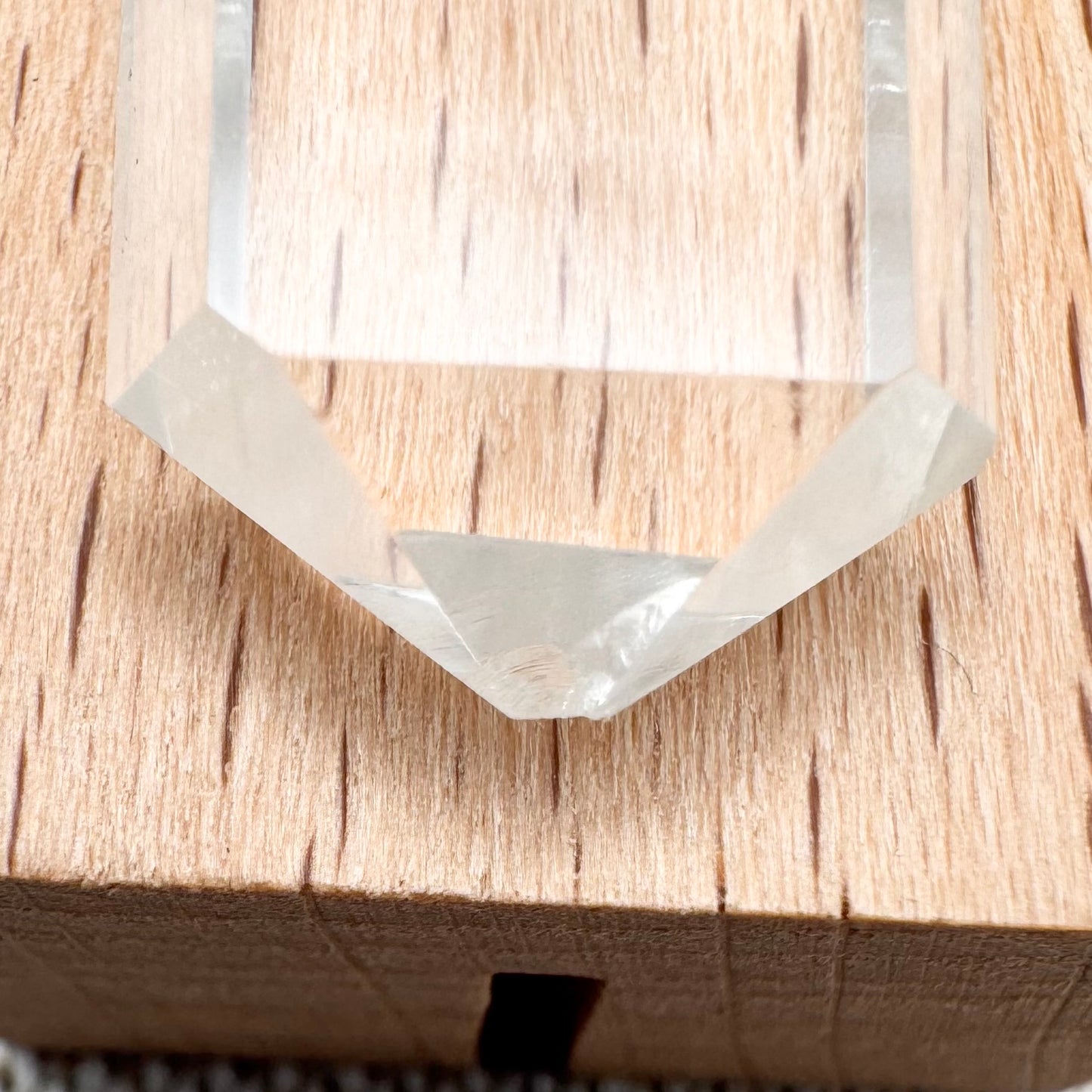 Silver pendant with clear quartz and amethyst