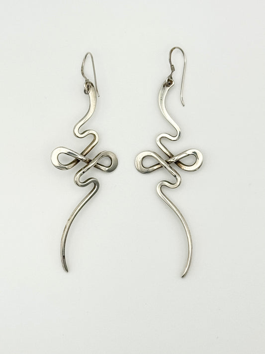 Twisted drop earrings