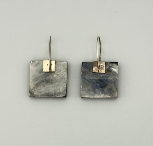 Funky square resin earrings